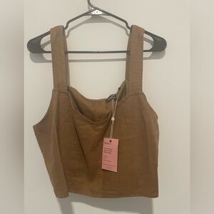 NWT Quince Sleeveless Crop Top